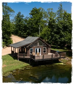 Luxury wooden cabin near a lake
