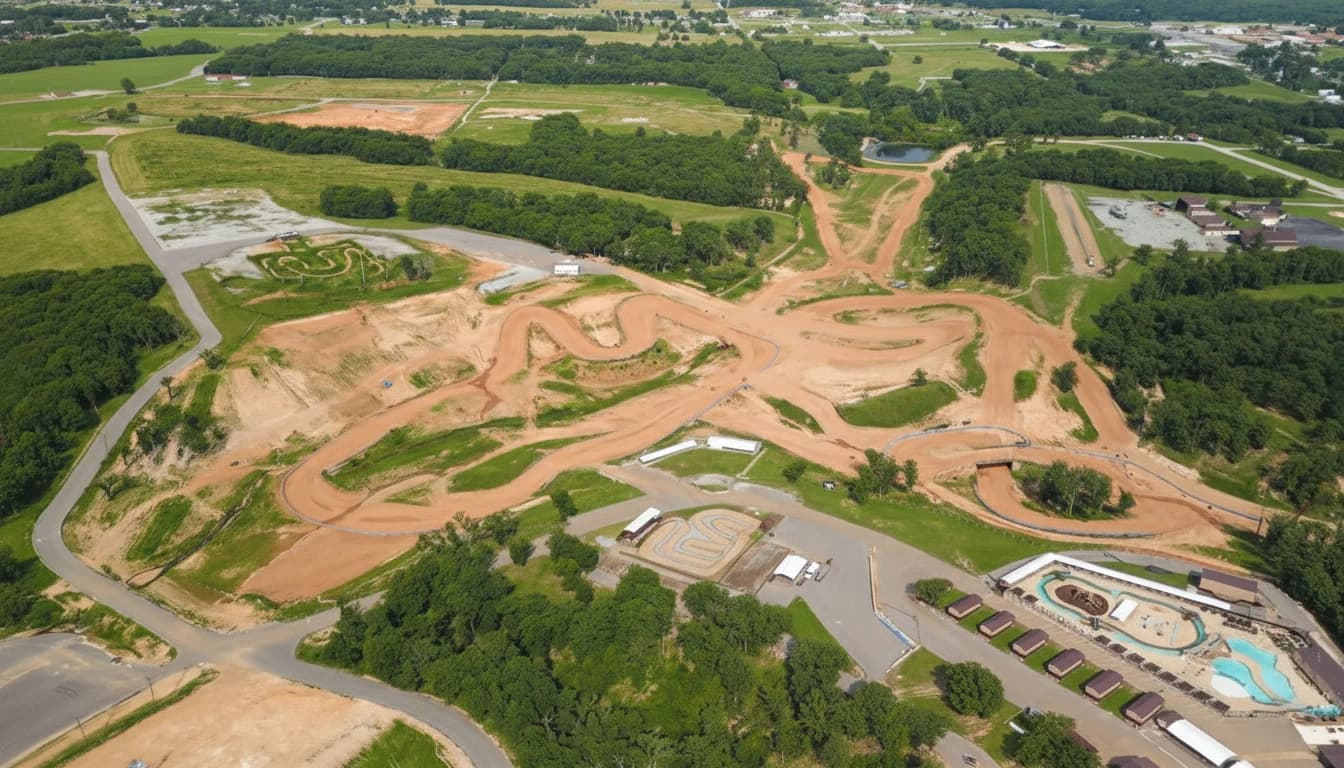 Aerial view of the racing facility