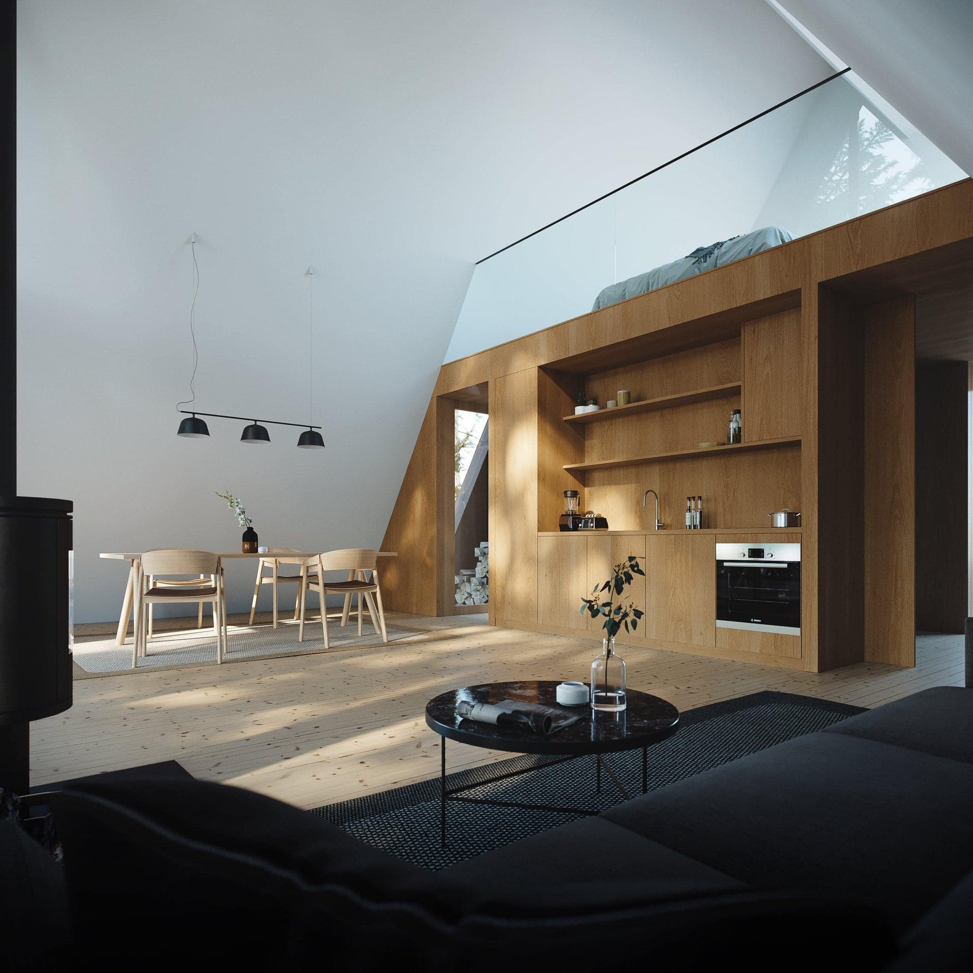 aframe-living-kitchen